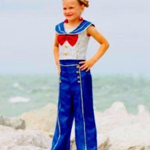 Chasing Fireflies Wishcraft adorable sequin sailor costume hat/top/pants size 4